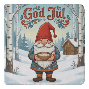 Norwegian Nisse God Jul Christmas Trivet