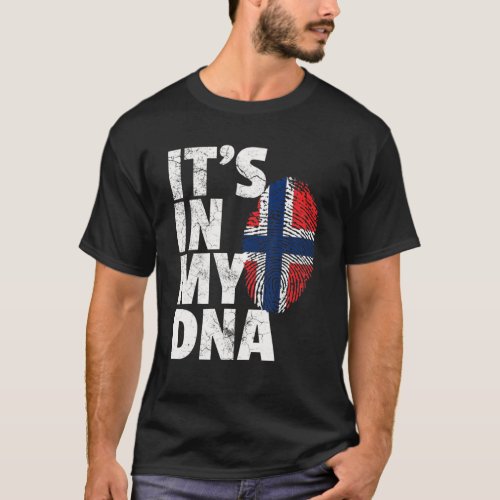 Norwegian Norway Flag ITs IN MY DNA Christmas Gif T_Shirt