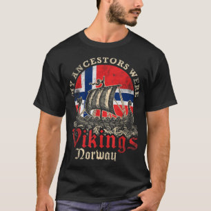 Norwegian Norway Viking Ship Flag  T-Shirt
