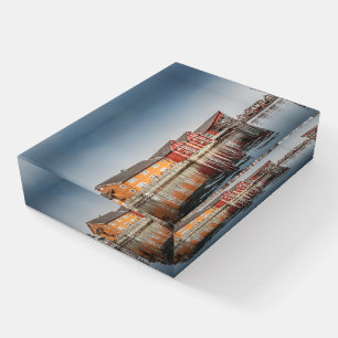 Norwegian Painted Houses Paperweight