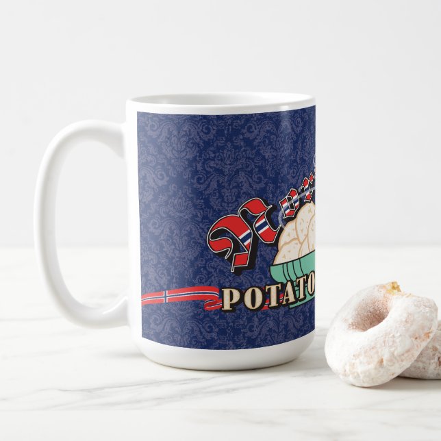 Norwegian Potato Dumplings Coffee Mug (With Donut)