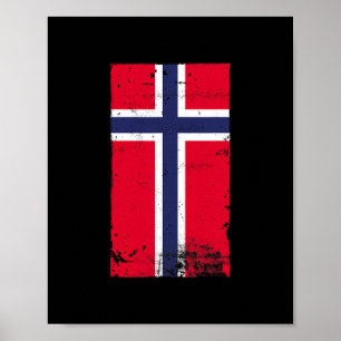 Norwegian Pride Travel Vacation Norway Flag Poster