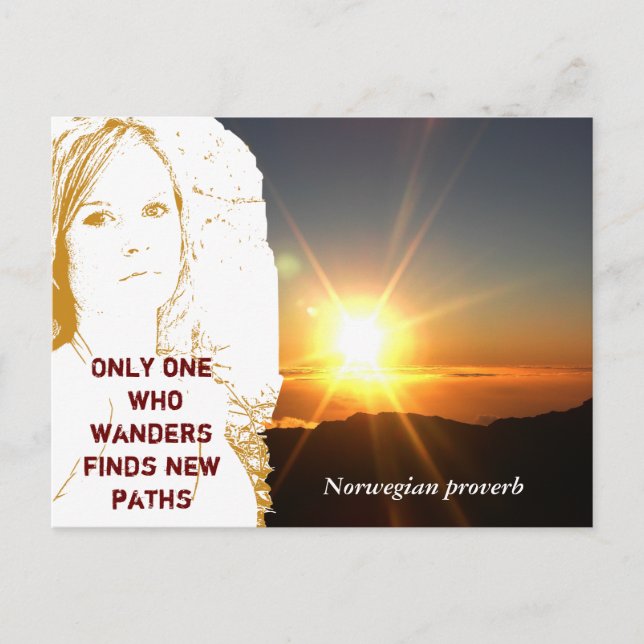 Norwegian proverb -postcard postcard (Front)