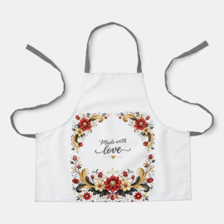 Norwegian Rosemaling Apron for Women