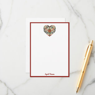 Norwegian Rosemaling Folk Art Heart Enclosure Car