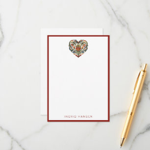 Norwegian Rosemaling Folk Art Heart Enclosure Car