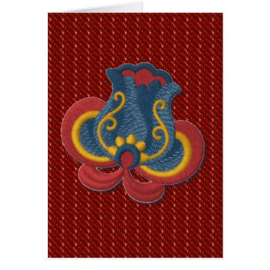 Norwegian Rosemaling Tulip Cards (Front)