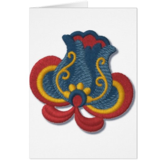Norwegian Rosemaling Tulip Cards (Front)