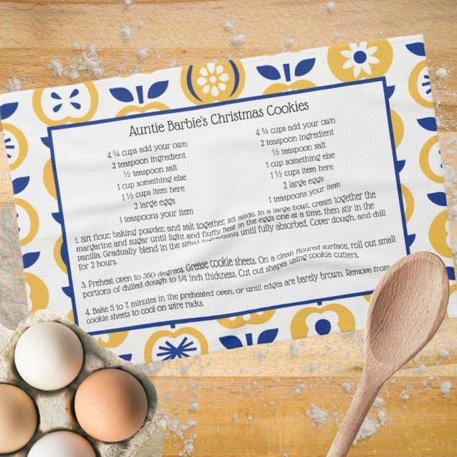 Norwegian Scandinavian Nordic Hygge Apple Recipe Kitchen Towel (Creator Uploaded)