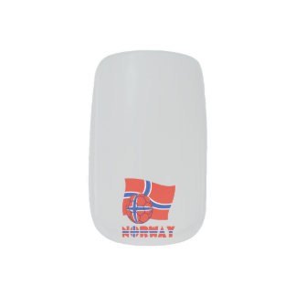 Norwegian Soccer Ball and Flag Minx Nail Wraps