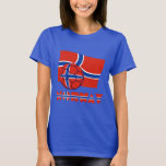 Norwegian Soccer Ball and Flag T-Shirt