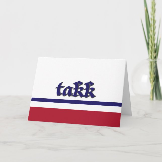 Norwegian Thank You Card (Front)