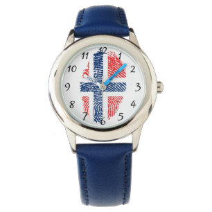 Norwegian touch fingerprint flag watch