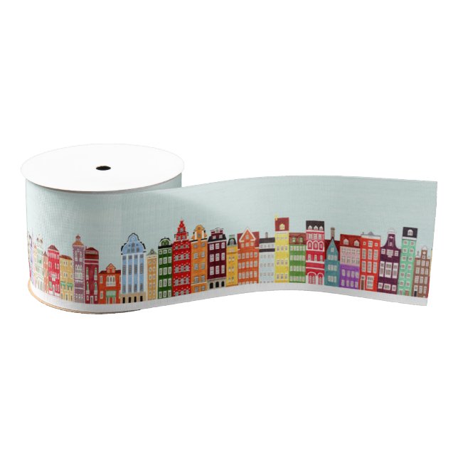 Norwegian Town House - Scandinavian Collection Grosgrain Ribbon (Spool)