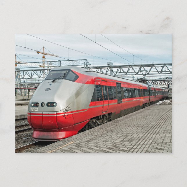 Norwegian train arrives at Oslo S Postcard (Front)