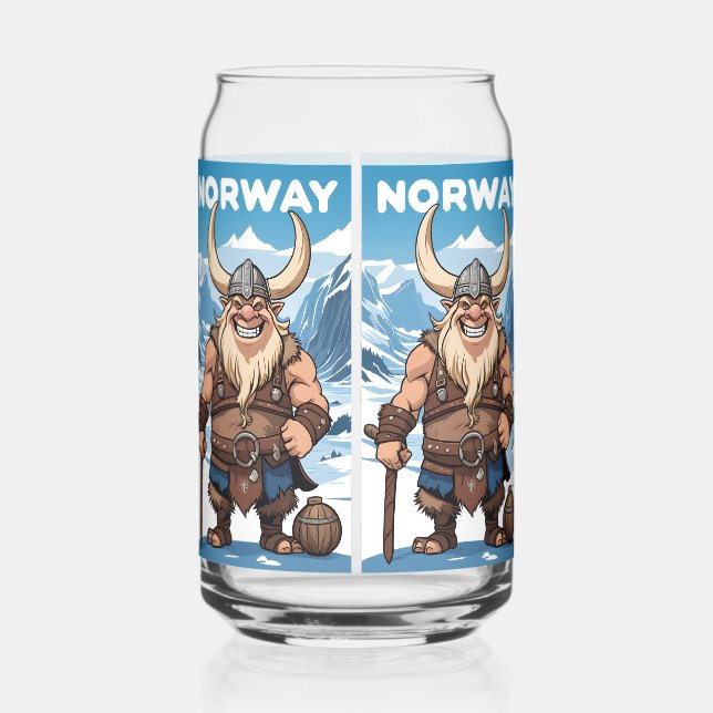 Norwegian Troll Can Glass (Back)