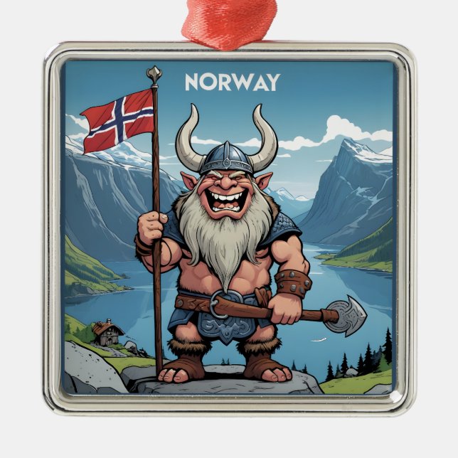 Norwegian Troll Metal Ornament (Front)