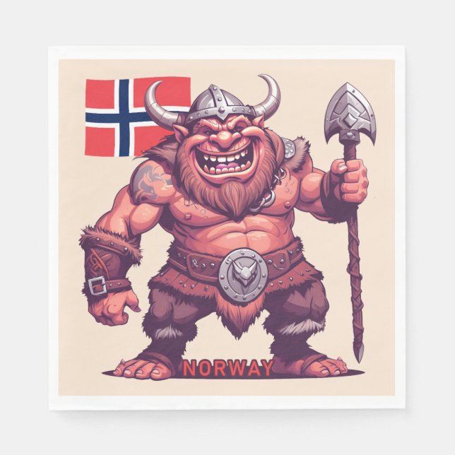 Norwegian Troll Napkins (Front)