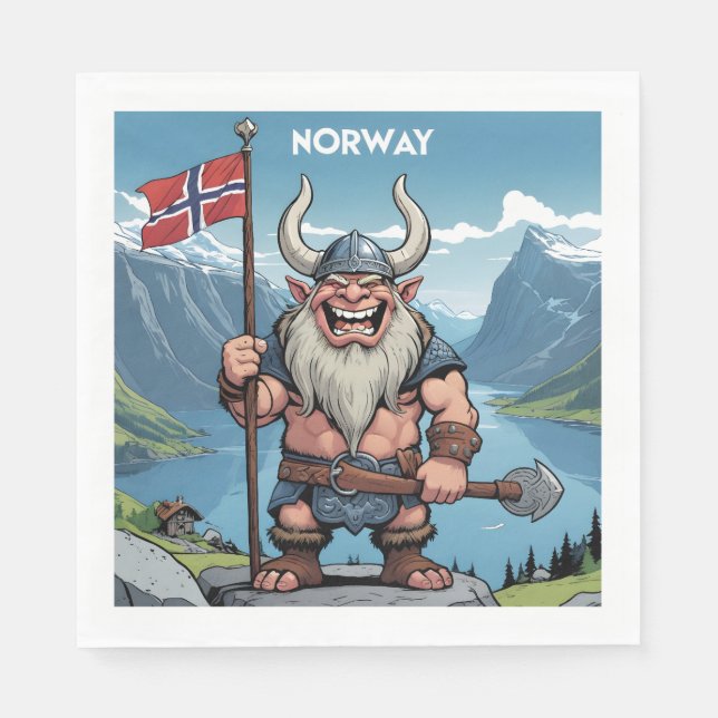 Norwegian Troll Napkins (Front)