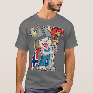 Norwegian Troll Norway Map Flag T-Shirt