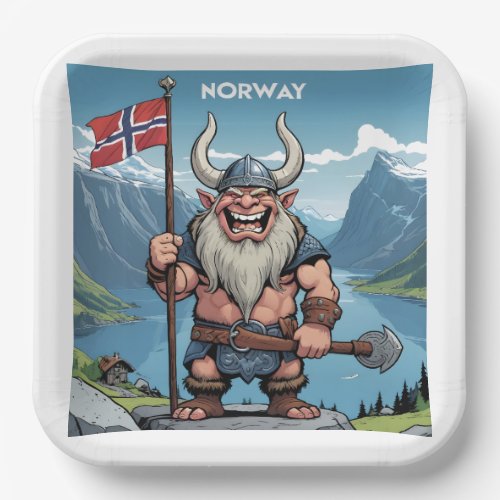 Norwegian Troll Paper Plates