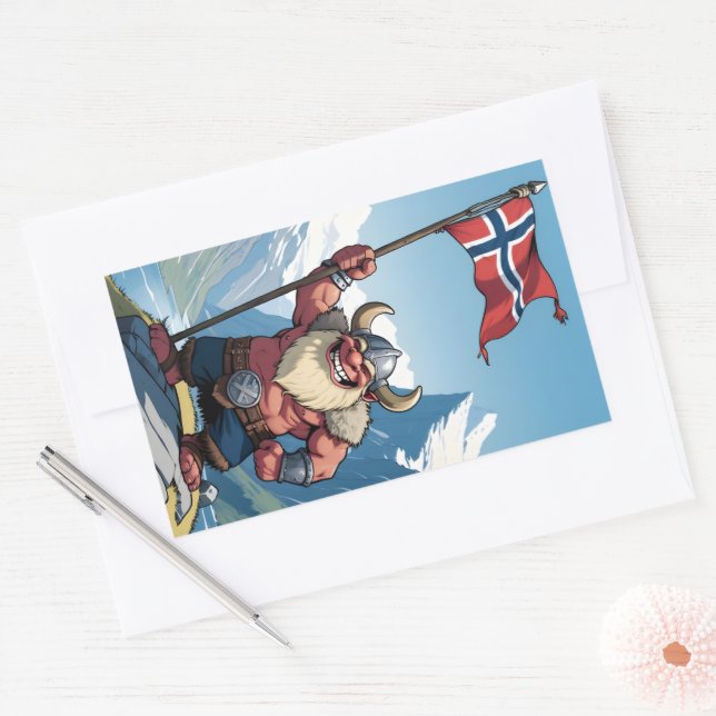 Norwegian Troll Rectangular Sticker (Envelope)