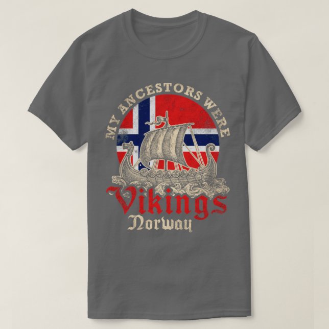 Norwegian Viking Ancestors T-Shirt (Design Front)