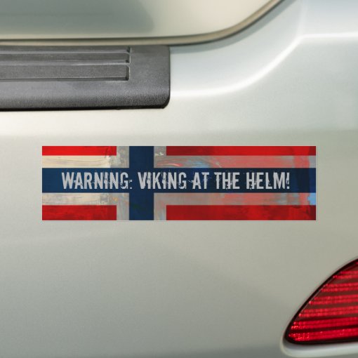 thumbnail image 2 of Norway Norwegian Flag Bumper Sticker – Vinyl Car Window Decal, Sticker Tiger BS-50053 2 of 3