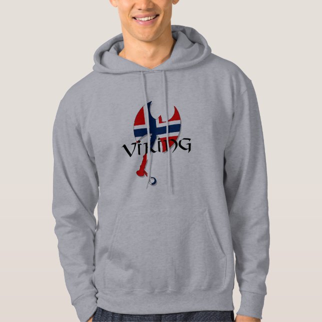 Norwegian Viking Norway flag Norge Axe hoodies (Front)
