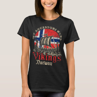 Norwegian Viking Ship Flag T-Shirt