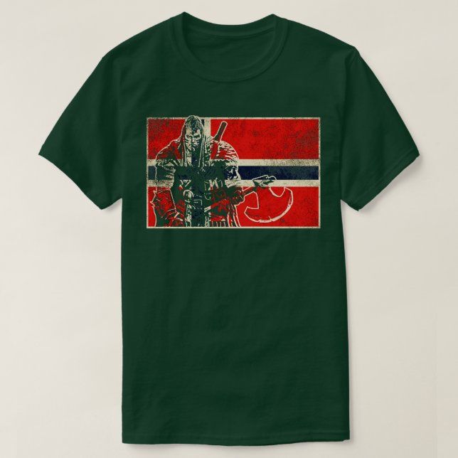 Norwegian Viking Warrior 1 T-Shirt (Design Front)