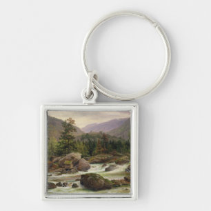 Norwegian Waterfall, 1840 Keychain