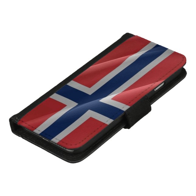 Norwegian waving Flag - iPhone Wallet Case (Bottom)