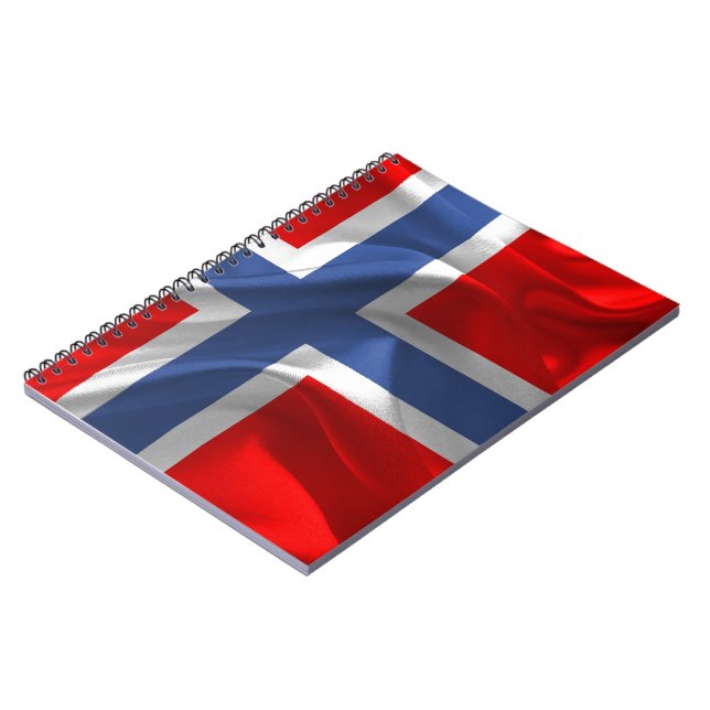 Norwegian waving flag notebook (Left Side)