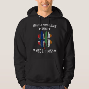 Norwegian Wee Bit Irish Norway St Patricks Day Hoodie