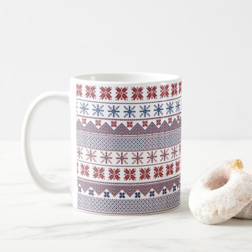 Norwegian Winter Fair Pattern Coffee Mug