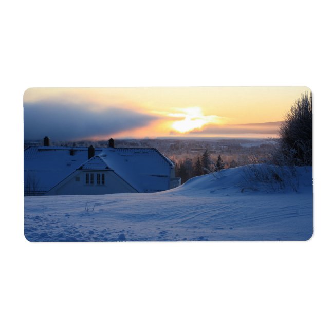 Norwegian Winter Snow Label (Front)