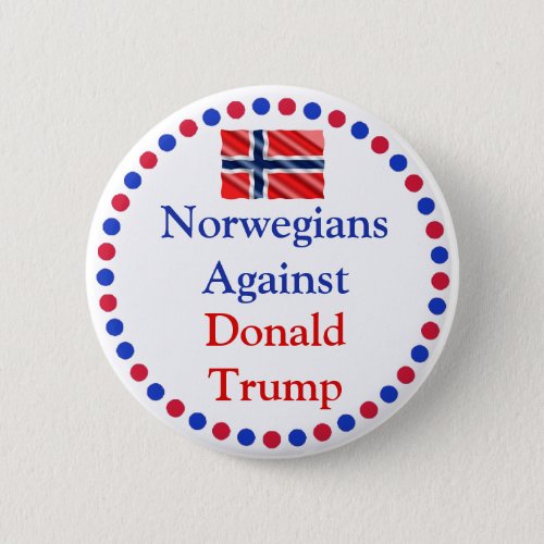 Norwegians Against Donald Trump Button