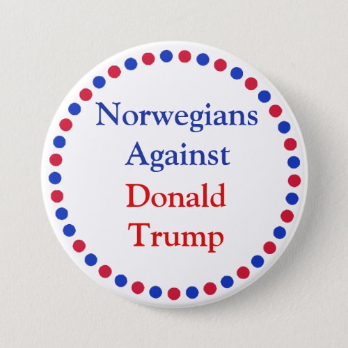 Norwegians Against Donald Trump Button