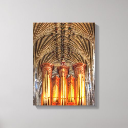 Norwich Cathedral organ Canvas Print