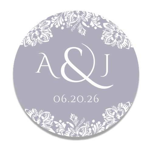 Norwich Classic Wedding Monogram Classic Round Sticker