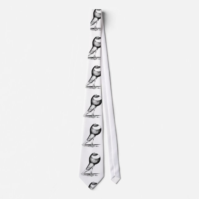 Norwich Cropper Pigeon 1980 Neck Tie (Front)