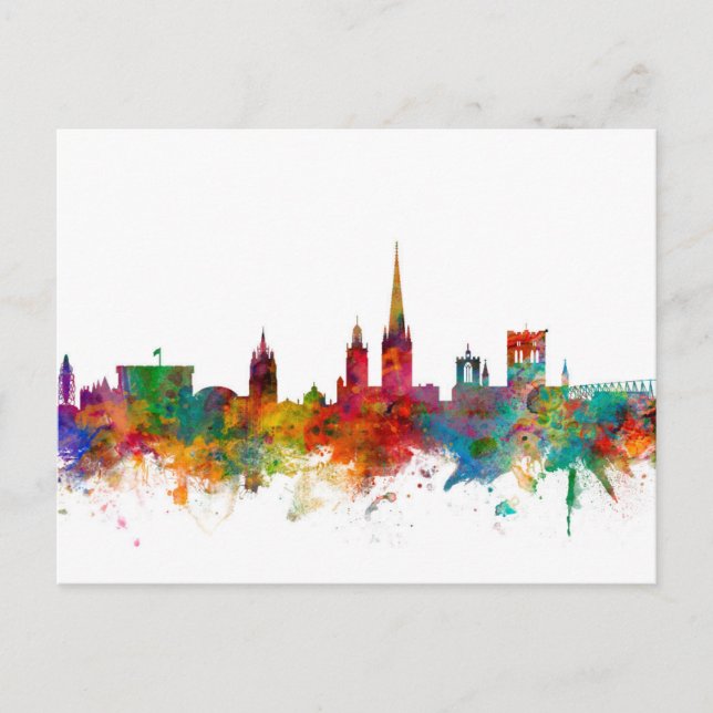 Norwich England Skyline Postcard (Front)