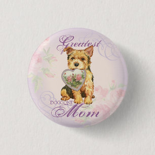Norwich Heart Mom Pinback Button