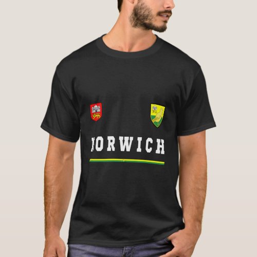 Norwich Sportssoccer Jersey Flag Football T_Shirt