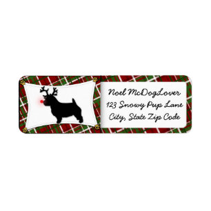 Norwich Terrier Christmas Label