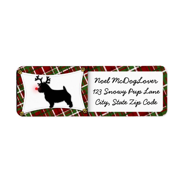 Norwich Terrier Christmas Label (Front)