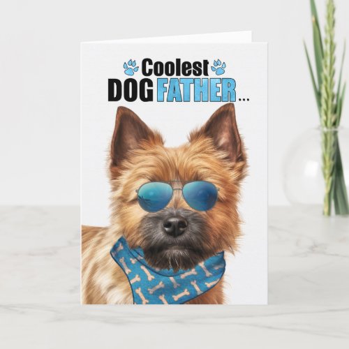 Norwich Terrier Dog Coolest Dad Fathers Day Holiday Card
