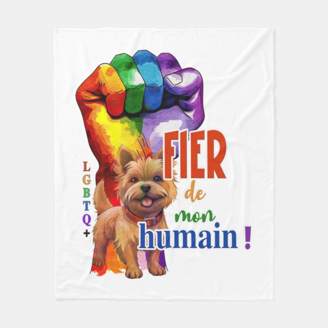 Norwich Terrier dog Fleece Blanket (Front)