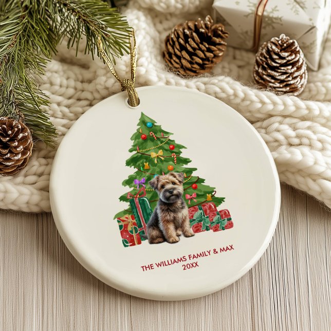 Norwich Terrier Dog Personalized Christmas Ceramic Ornament (Creator Uploaded)